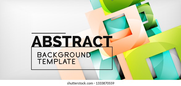 Fondo cuadrado, cuadrados abstractos sobre plantilla gris, empresarial o tecno. Ilustración del vector