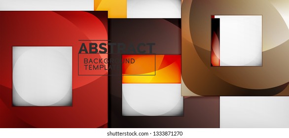 Fondo cuadrado, cuadrados abstractos sobre plantilla gris, empresarial o tecno. Ilustración del vector