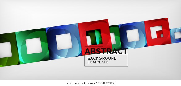 Fondo cuadrado, cuadrados abstractos sobre plantilla gris, empresarial o tecno. Ilustración del vector
