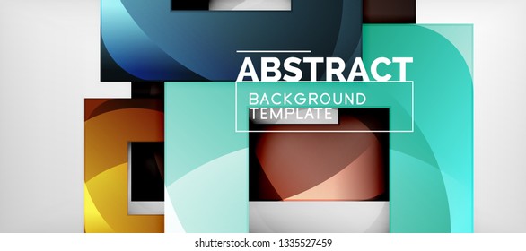 Fondo cuadrado, cuadrados abstractos sobre plantilla gris, empresarial o tecno. Ilustración del vector