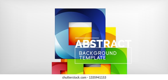 Fondo cuadrado, cuadrados abstractos sobre plantilla gris, empresarial o tecno. Ilustración del vector
