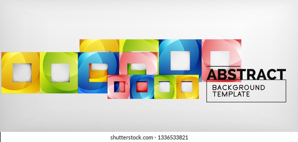 Fondo cuadrado, cuadrados abstractos sobre plantilla gris, empresarial o tecno. Ilustración del vector