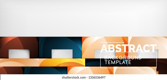 Square background, abstract squares on grey, business or techno template. Vector illustration