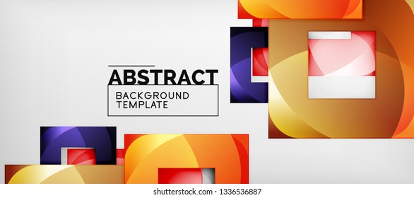 Fondo cuadrado, cuadrados abstractos sobre plantilla gris, empresarial o tecno. Ilustración del vector