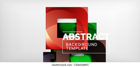 Fondo cuadrado, cuadrados abstractos sobre plantilla gris, empresarial o tecno. Ilustración del vector