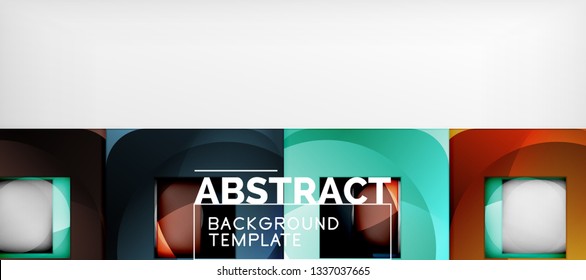 Square background, abstract squares on grey, business or techno template. Vector illustration