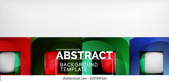 Square background, abstract squares on grey, business or techno template. Vector illustration