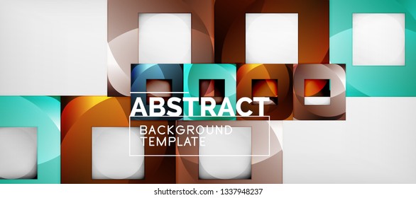 Fondo cuadrado, cuadrados abstractos sobre plantilla gris, empresarial o tecno. Ilustración del vector