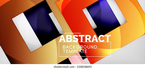Square background, abstract squares on grey, business or techno template. Vector illustration