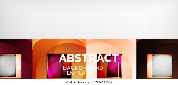 Fondo cuadrado, cuadrados abstractos sobre plantilla gris, empresarial o tecno. Ilustración del vector