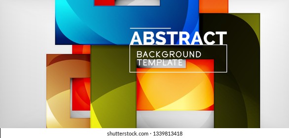 Fondo cuadrado, cuadrados abstractos sobre plantilla gris, empresarial o tecno. Ilustración del vector