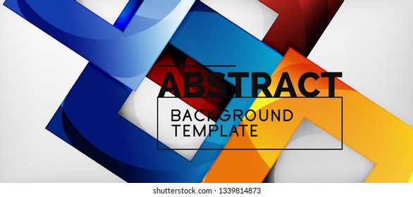 Viereckiger Hintergrund, abstrakte Quadrate auf Grau, Geschäfts- oder Techno-Vorlage. Vektorgrafik