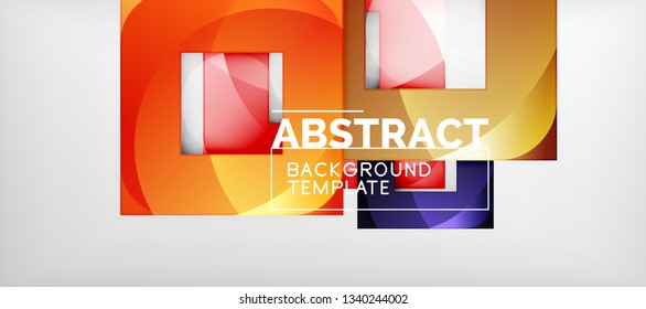 Fondo cuadrado, cuadrados abstractos sobre plantilla gris, empresarial o tecno. Ilustración del vector