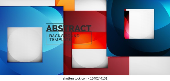Fondo cuadrado, cuadrados abstractos sobre plantilla gris, empresarial o tecno. Ilustración del vector