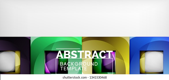 Square background, abstract squares on grey, business or techno template. Vector illustration