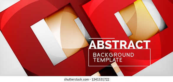 Fundo quadrado, quadrados abstratos em cinza, modelo de negócios ou techno. Ilustração vetorial