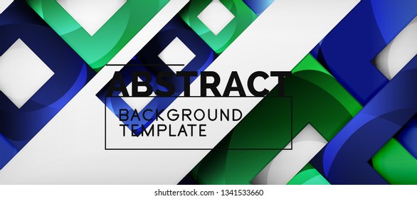 Square background, abstract squares on grey, business or techno template. Vector illustration