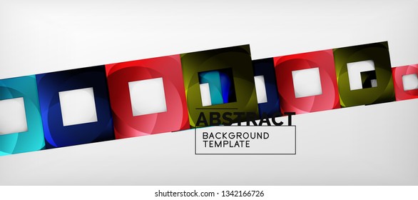 Fondo cuadrado, cuadrados abstractos sobre plantilla gris, empresarial o tecno. Ilustración del vector