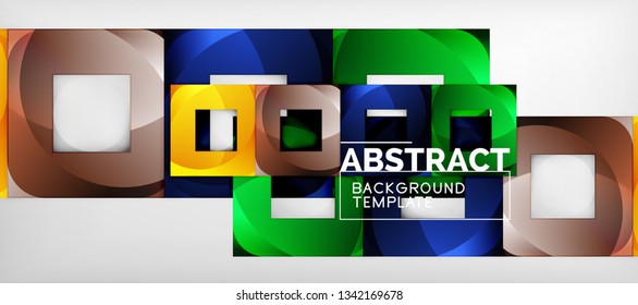 Fondo cuadrado, cuadrados abstractos sobre plantilla gris, empresarial o tecno. Ilustración del vector