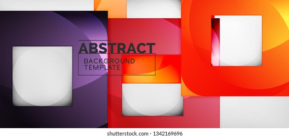 Fondo cuadrado, cuadrados abstractos sobre plantilla gris, empresarial o tecno. Ilustración del vector