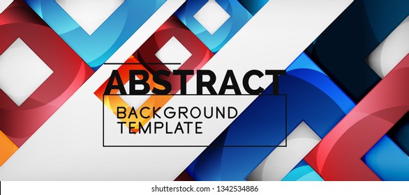 Square background, abstract squares on grey, business or techno template. Vector illustration