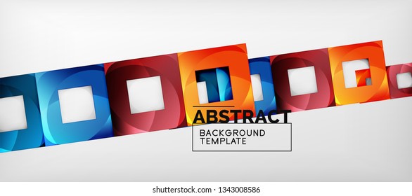 Fondo cuadrado, cuadrados abstractos sobre plantilla gris, empresarial o tecno. Ilustración del vector
