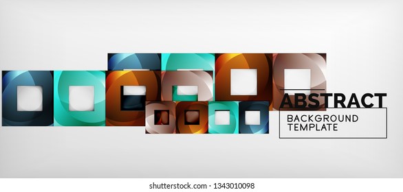 Fondo cuadrado, cuadrados abstractos sobre plantilla gris, empresarial o tecno. Ilustración del vector