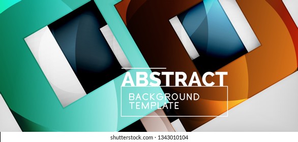 Fondo cuadrado, cuadrados abstractos sobre plantilla gris, empresarial o tecno. Ilustración del vector