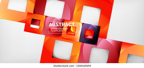 Fondo cuadrado, cuadrados abstractos sobre plantilla gris, empresarial o tecno. Ilustración del vector