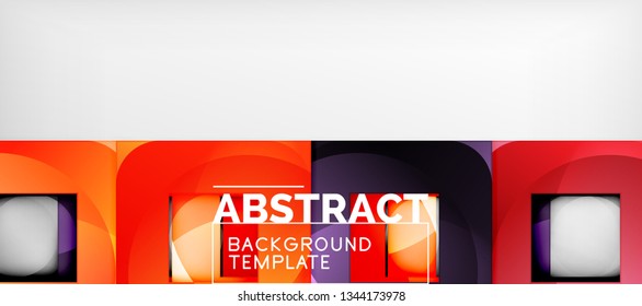 Square background, abstract squares on grey, business or techno template. Vector illustration