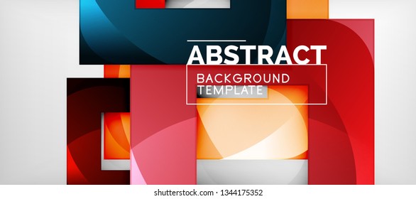 Fondo cuadrado, cuadrados abstractos sobre plantilla gris, empresarial o tecno. Ilustración del vector