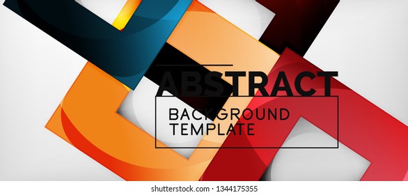Square background, abstract squares on grey, business or techno template. Vector illustration