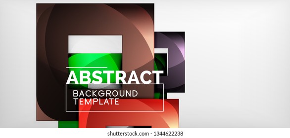 Fondo cuadrado, cuadrados abstractos sobre plantilla gris, empresarial o tecno. Ilustración del vector