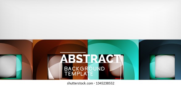 Square background, abstract squares on grey, business or techno template. Vector illustration