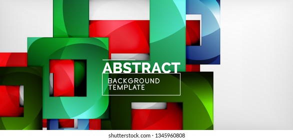 Fondo cuadrado, cuadrados abstractos sobre plantilla gris, empresarial o tecno. Ilustración del vector