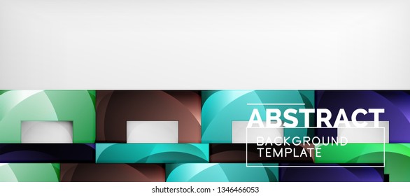Square background, abstract squares on grey, business or techno template. Vector illustration