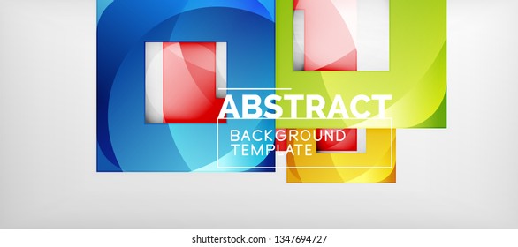 Fondo cuadrado, cuadrados abstractos sobre plantilla gris, empresarial o tecno. Ilustración del vector