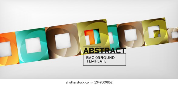 Fondo cuadrado, cuadrados abstractos sobre plantilla gris, empresarial o tecno. Ilustración del vector