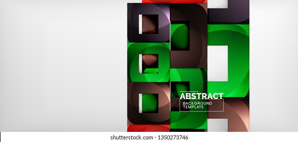 Fondo cuadrado, cuadrados abstractos sobre plantilla gris, empresarial o tecno. Ilustración del vector