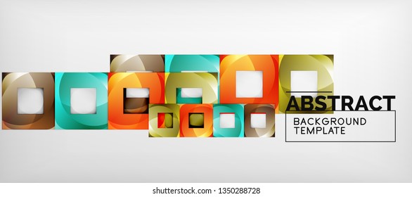 Fondo cuadrado, cuadrados abstractos sobre plantilla gris, empresarial o tecno. Ilustración del vector