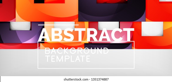 Quadratischer Hintergrund, abstrakte Quadrate auf Grau, Geschäfts- oder Techno-Vorlage. Vektorgrafik