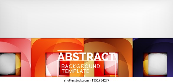 Square background, abstract squares on grey, business or techno template. Vector illustration