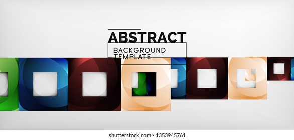 Fondo cuadrado, cuadrados abstractos sobre plantilla gris, empresarial o tecno. Ilustración del vector