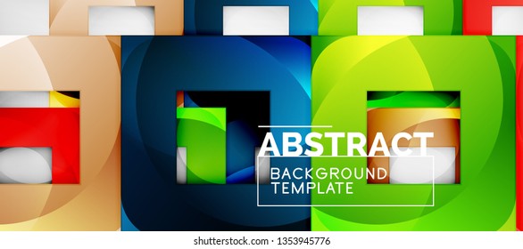 Fondo cuadrado, cuadrados abstractos sobre plantilla gris, empresarial o tecno. Ilustración del vector