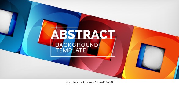 Fondo cuadrado, cuadrados abstractos sobre plantilla gris, empresarial o tecno. Ilustración del vector