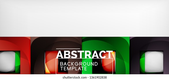 Viereckiger Hintergrund, abstrakte Quadrate auf Grau, Geschäfts- oder Techno-Vorlage. Vektorgrafik