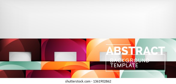 Square background, abstract squares on grey, business or techno template. Vector illustration