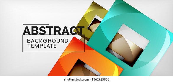 Fondo cuadrado, cuadrados abstractos sobre plantilla gris, empresarial o tecno. Ilustración del vector