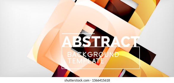Square background, abstract squares on grey, business or techno template. Vector illustration