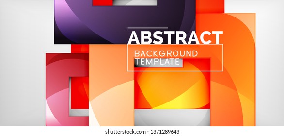 Viereckiger Hintergrund, abstrakte Quadrate auf Grau, Geschäfts- oder Techno-Vorlage. Vektorgrafik
